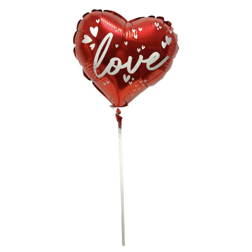 Mini Balão Coração Vermelho Love 9"